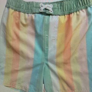 Colorful Striped Kids Swim Shorts